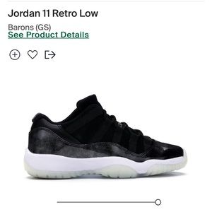 Air jordan 11 retro low kids barons sneakers youth